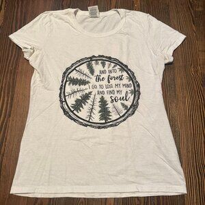 Into The Forest Junior/ Womens T-shirt SMALL White Short Sleeve